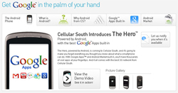Android Avalanche: HTC Hero Pre-Order @ Cellular South 10/5