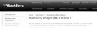New SDK for BlackBerry Widgest Uses CSS, HTML and JavaScript
