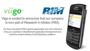 Favorite BlackBerry App Maker Viigo Now Part of RIM