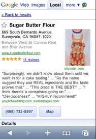iPhone Android an’ Droid Web Apps: Goggle Places Place Pages in Mobile Search