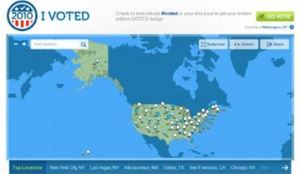 Foursquare Check-in: Check-In “I Voted” Badge for Polling Places