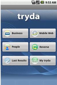 Android an’ Droid Beta App 2 Try: tryda People, Biz, Reverse Lookup App