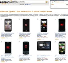 Deal $25 Amazon Wireless App Store Credit When You Buy HTC ThunderBolt, Motorola Xoom, Droids & Droid Charge