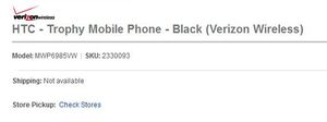 HTC News: HTC Trophy @ Best Buy – Release Date Soon?