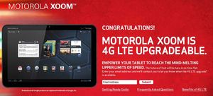 Motorola Xoom News: Motorola Xoom Update to VZW 4G LTE in September