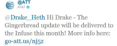 Android Updates: Samsung Infuse 4G Update Android 2.3 Gingerbread August Release Date